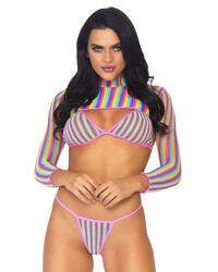 Dessous-Set mit passendem Oberteil Rainbow - vergleichen und günstig kaufen